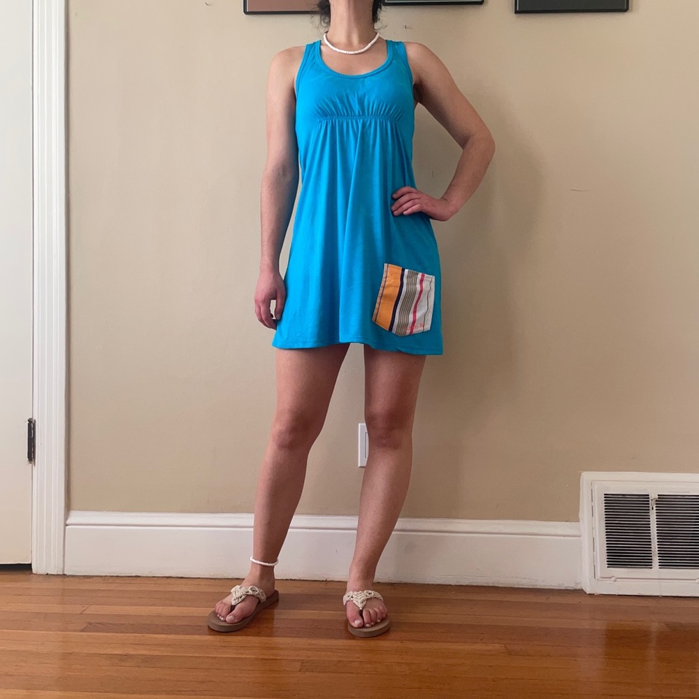 Hurley blue swim cover-up mini dress